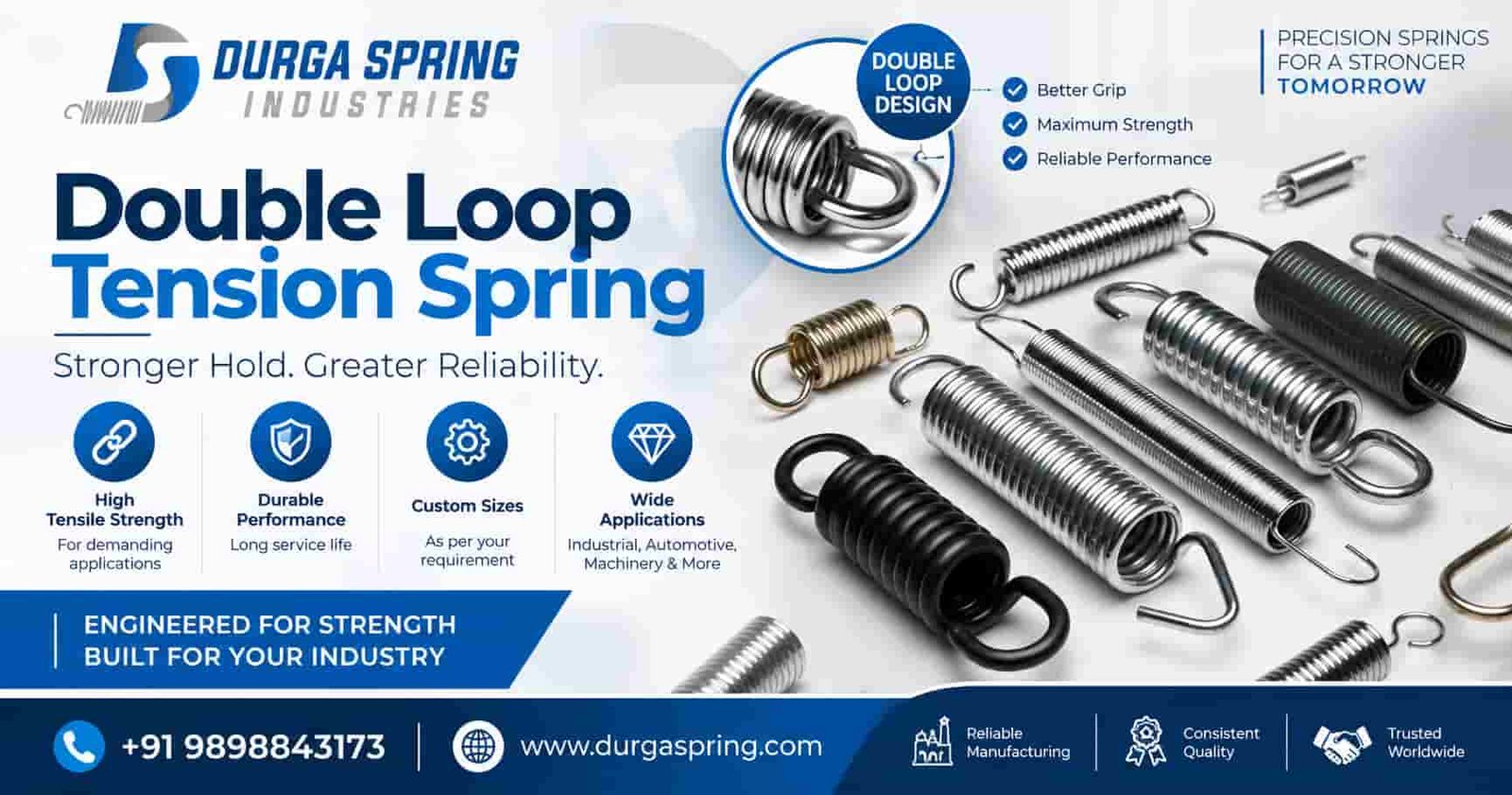 Double Loop Tension Spring